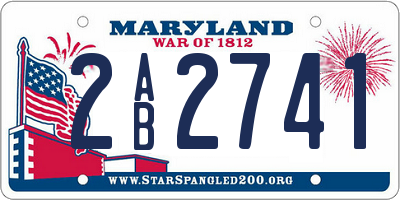 MD license plate 2AB2741