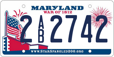 MD license plate 2AB2742