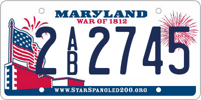 MD license plate 2AB2745