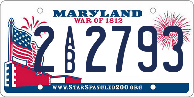 MD license plate 2AB2793