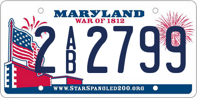 MD license plate 2AB2799