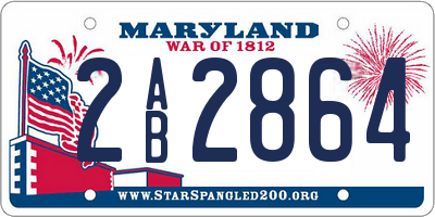 MD license plate 2AB2864