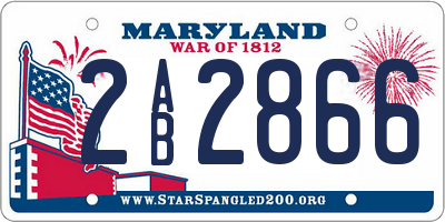 MD license plate 2AB2866