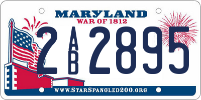 MD license plate 2AB2895