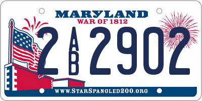 MD license plate 2AB2902