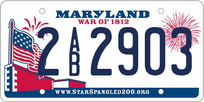 MD license plate 2AB2903