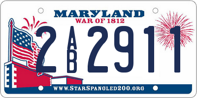 MD license plate 2AB2911
