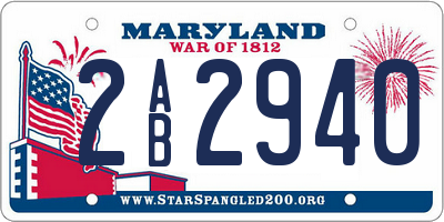 MD license plate 2AB2940