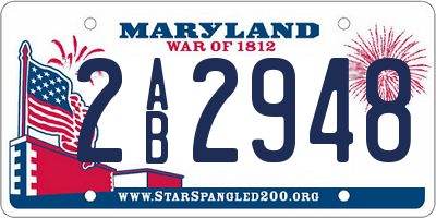 MD license plate 2AB2948