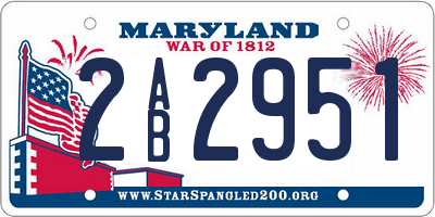 MD license plate 2AB2951