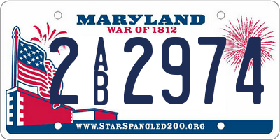 MD license plate 2AB2974