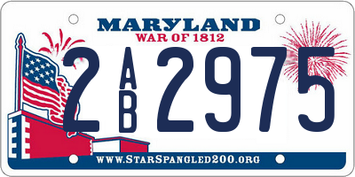 MD license plate 2AB2975