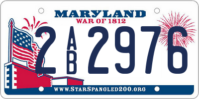 MD license plate 2AB2976
