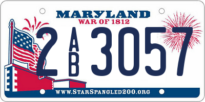 MD license plate 2AB3057