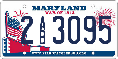 MD license plate 2AB3095