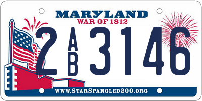 MD license plate 2AB3146