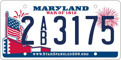MD license plate 2AB3175