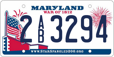 MD license plate 2AB3294