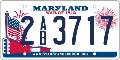 MD license plate 2AB3717
