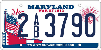 MD license plate 2AB3790