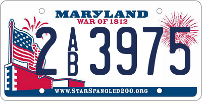 MD license plate 2AB3975