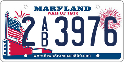MD license plate 2AB3976