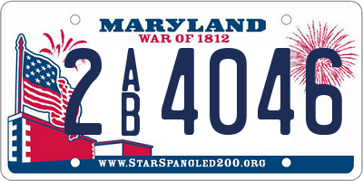 MD license plate 2AB4046