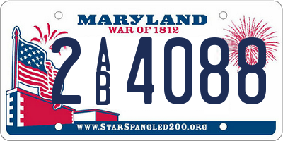MD license plate 2AB4088
