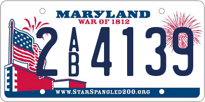 MD license plate 2AB4139