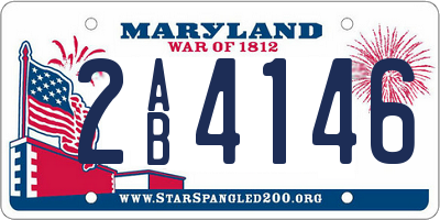 MD license plate 2AB4146