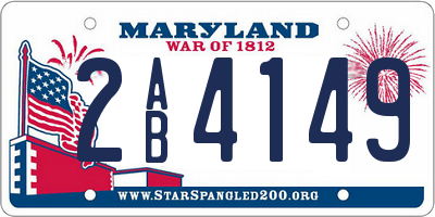 MD license plate 2AB4149