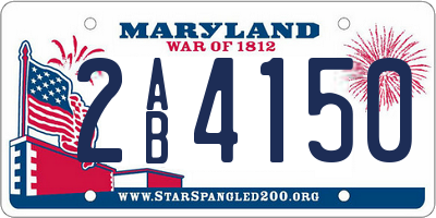 MD license plate 2AB4150