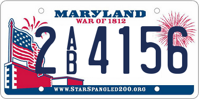 MD license plate 2AB4156