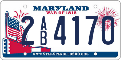 MD license plate 2AB4170