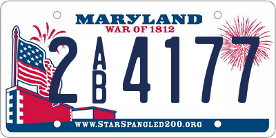 MD license plate 2AB4177