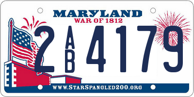 MD license plate 2AB4179