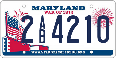 MD license plate 2AB4210