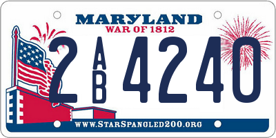 MD license plate 2AB4240