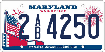 MD license plate 2AB4250