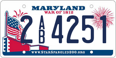 MD license plate 2AB4251