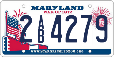 MD license plate 2AB4279