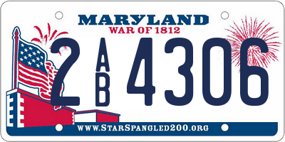 MD license plate 2AB4306