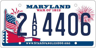 MD license plate 2AB4406