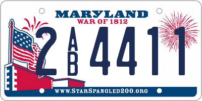 MD license plate 2AB4411