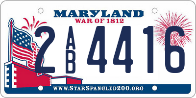 MD license plate 2AB4416