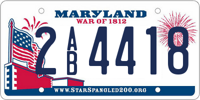 MD license plate 2AB4418