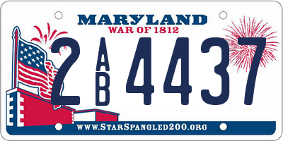 MD license plate 2AB4437