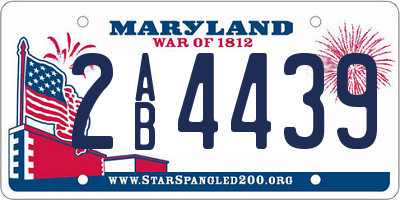 MD license plate 2AB4439