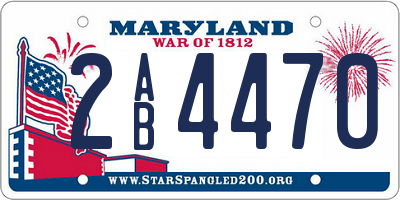 MD license plate 2AB4470