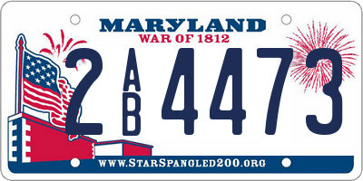 MD license plate 2AB4473